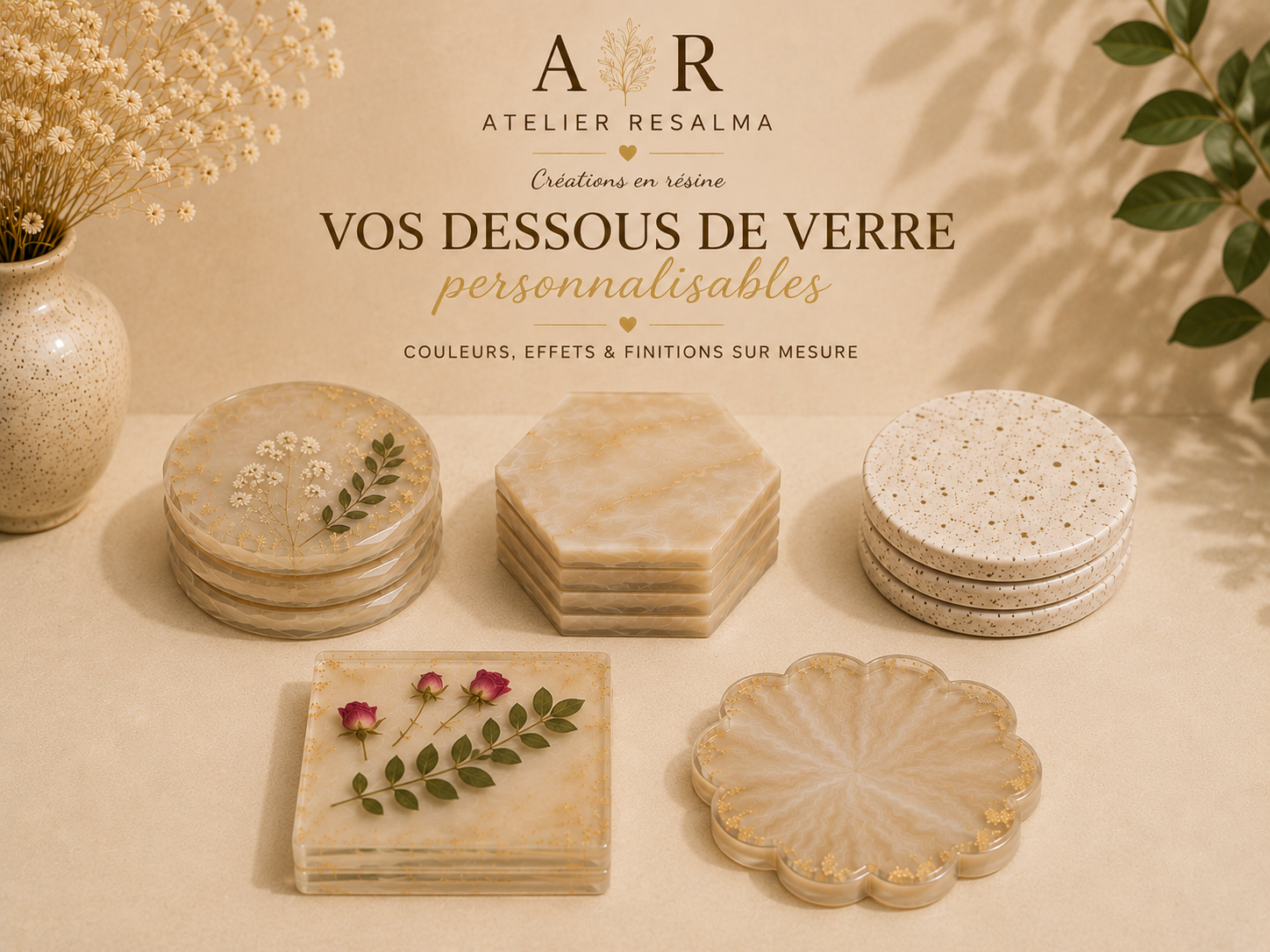 Dessous de verre personnalisables