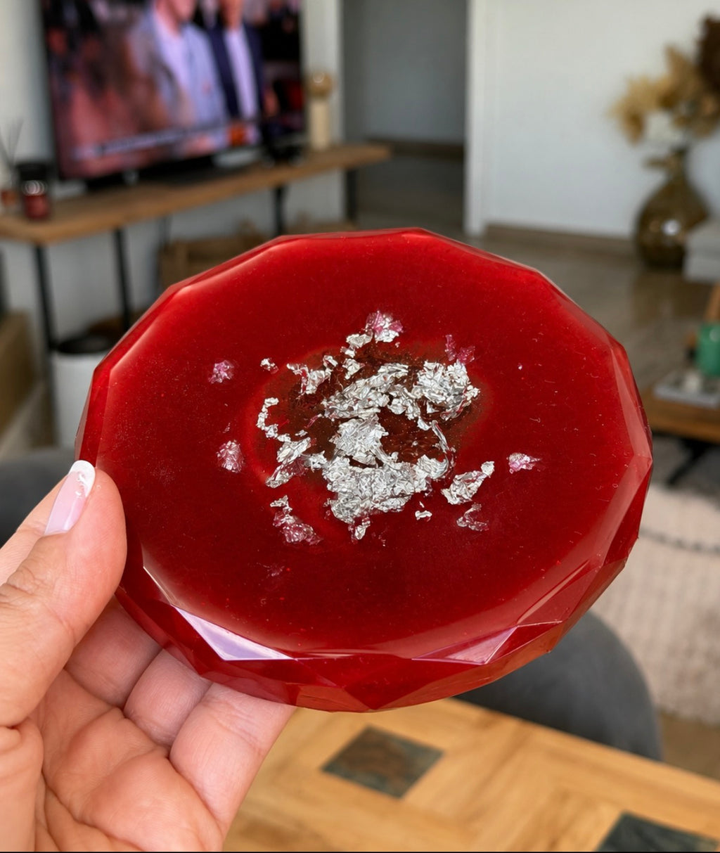Dessous de verre en résine époxy  — set de 4/6/8