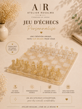 Jeu d'échecs personnalisable en résine époxy